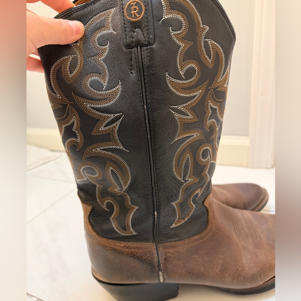 Tony Lama Dark Brown and Black Western Boots RR4001 Men’s Size 13D - Picture 6 of 11
